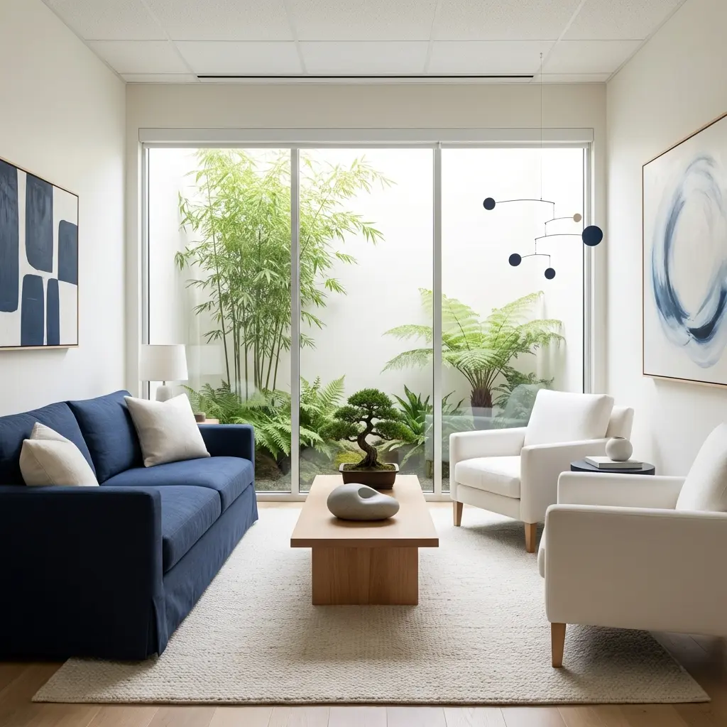 Serene background for clinical services